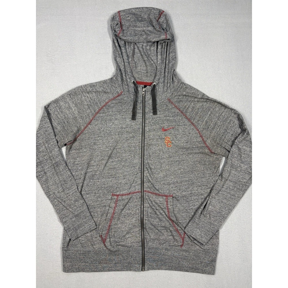 Nike USC Full Zip Hoodie Heather Grey XL